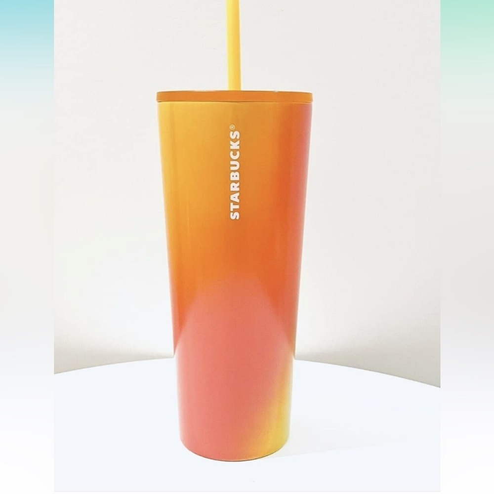 - Starbucks Material Stainless Steel Color yellow, orange Capacity 1.5 P…
